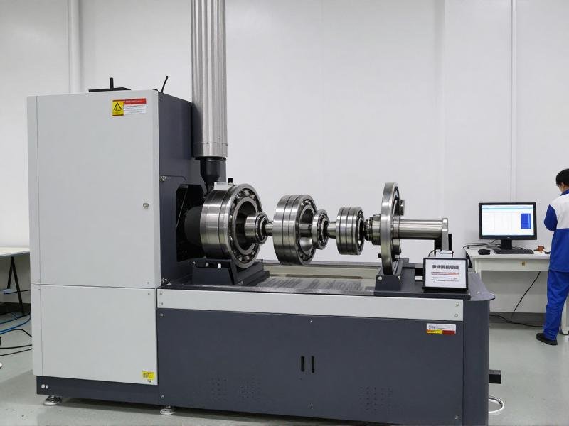 Bearing vibration test rig with monitoring console