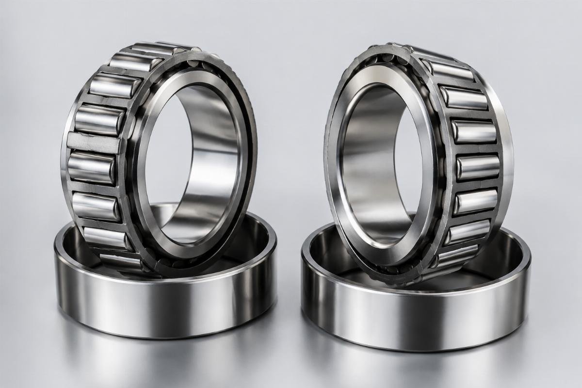 Two spherical roller bearings with machined cages